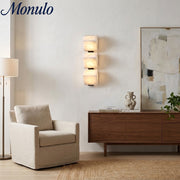 Moderne Alabaster-Wandlampe – Minimalistische Treppenhaus-Wandleuchte für Flurbeleuchtung